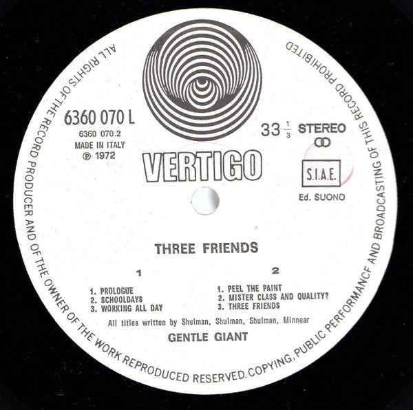 Gentle Giant – Three Friends - Echoes musicstore