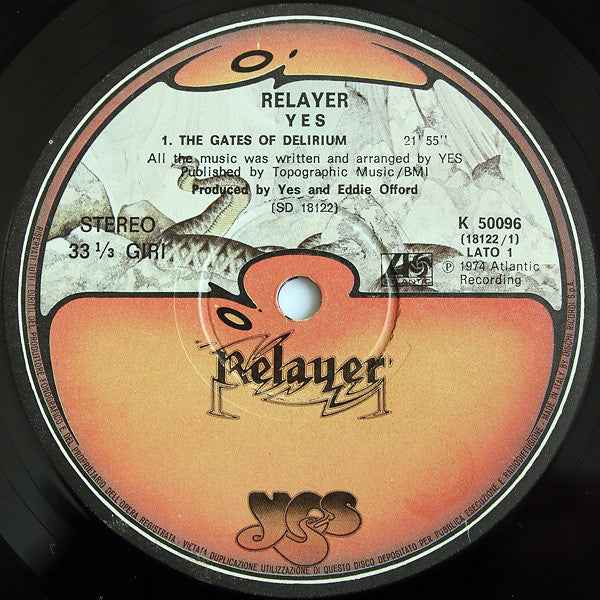 Yes – Relayer - stampa 1974 Italia - Echoes musicstore