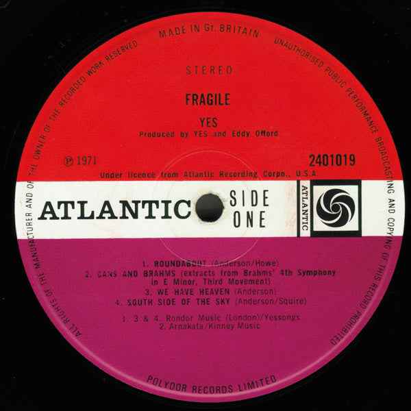 Yes – Fragile  Prima stampa UK 1971 - Echoes musicstore
